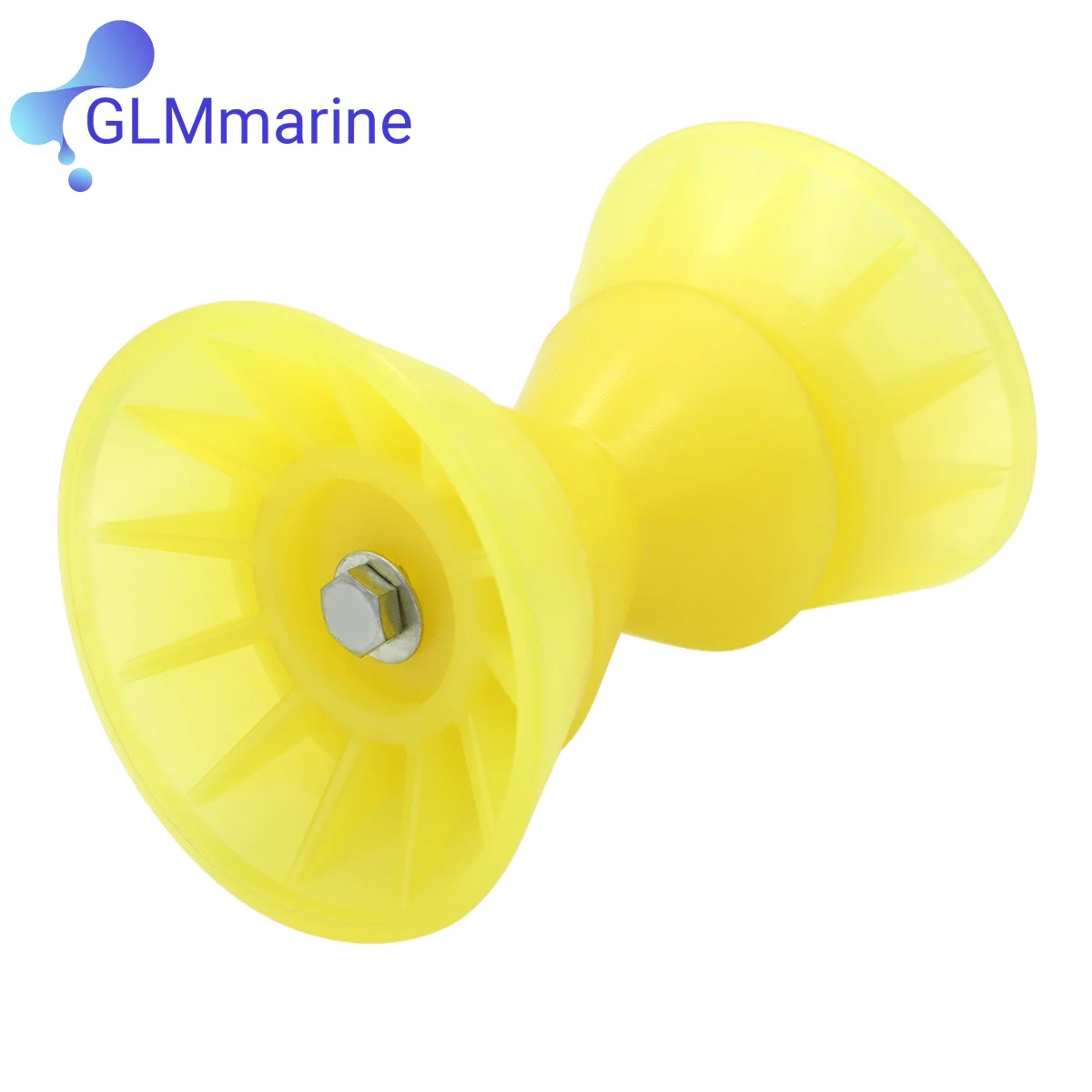 Yellow Boat Trailer Bow Roller Assembly 4-Inch X 7-Inch for 1/2