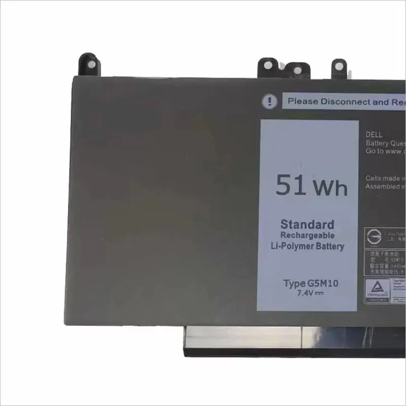 Batterie d'ordinateur portable G5M10 haute capacité 6460mah pour Dell Latitude 3350 3160 E5450 E5550 E5270 E5250 E5450, expédition rapide