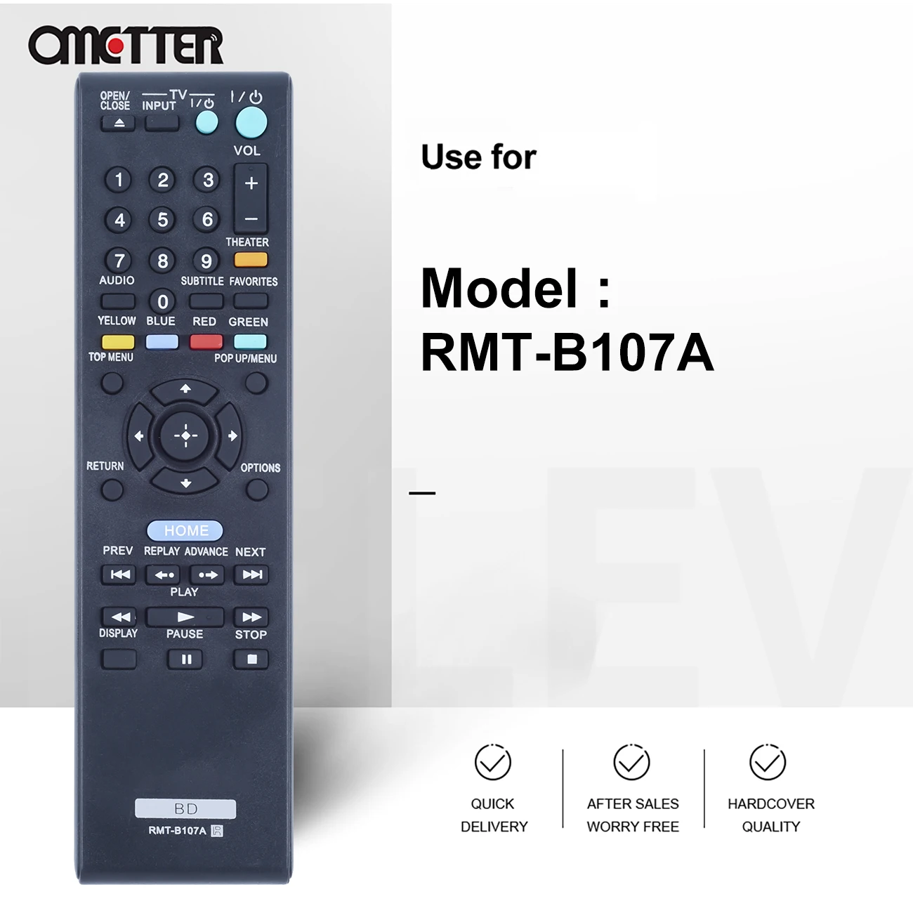 NEW RMT-B107A For SONY BD Remote Control BDPS570 BDPBX37 BDPBX57 BDPS270