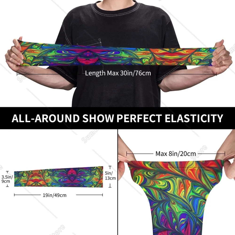Rękawy naramienne Pride Rainbow UV Sun Protection - Chłodzące rękawy naramienne kompresyjne - Rękawy naramienne sportowe i UV dla mężczyzn i kobiet
