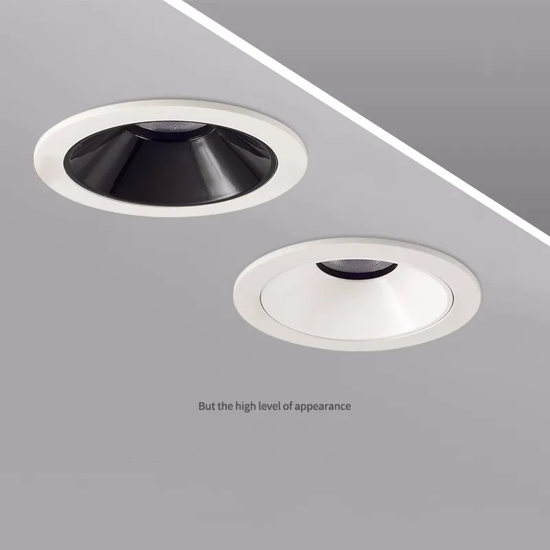 

Narrow side downlight LED recessed hole lamp anti-glare spotlight living room high display wall washing ceiling lamp household