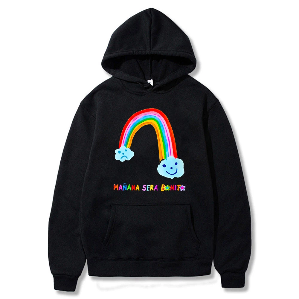 

Karol G Manana Sera Bonito Rainbow Hoodie Long Sleeve Women Men Sweatshirt Casual Style Harajuku Streetwear Fashion Clothes