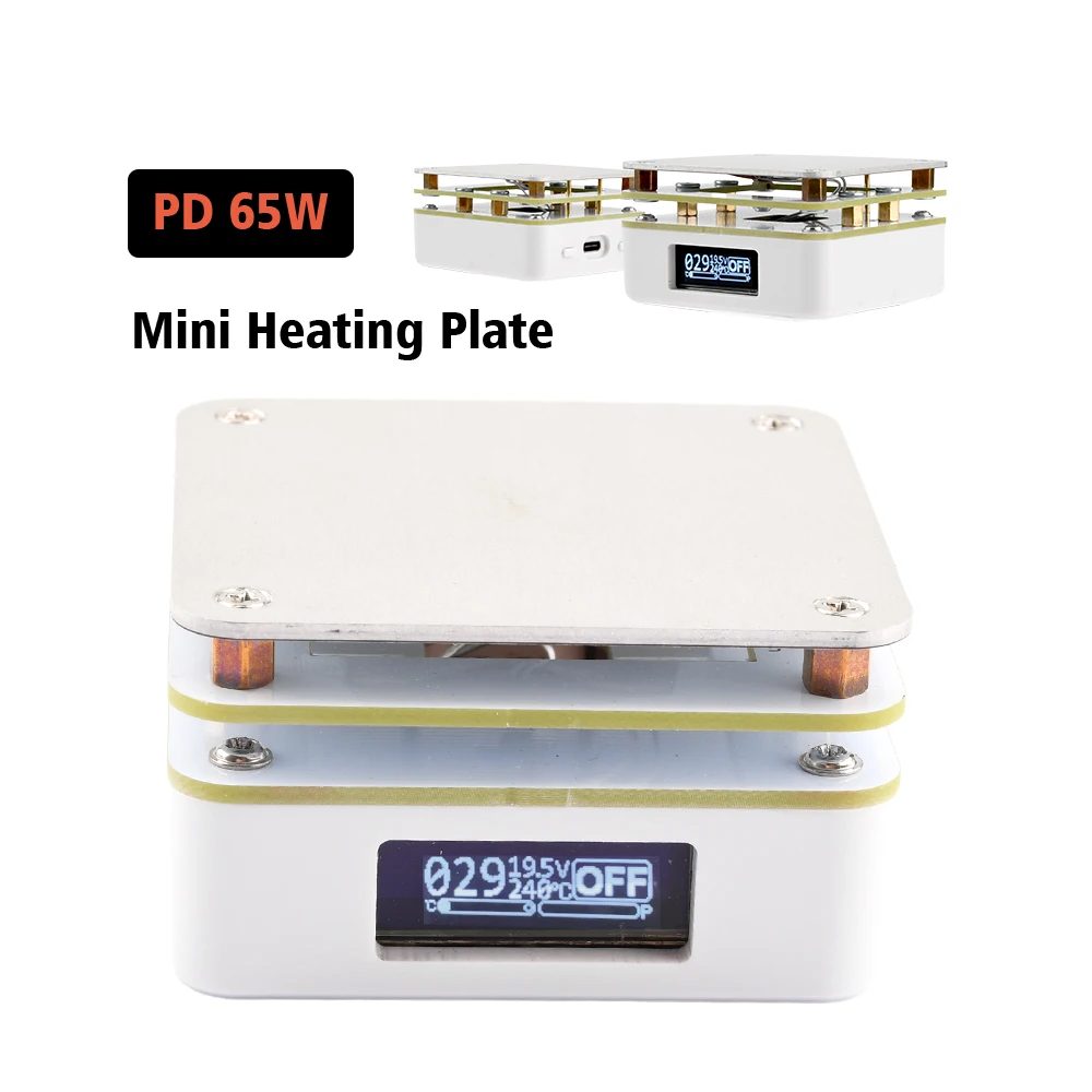 MHP30 PD65W Mini Hot Plate Digital Soldering Preheating Rework Station PCB SMD Board Soldering Plate Heating Table Repair Tools