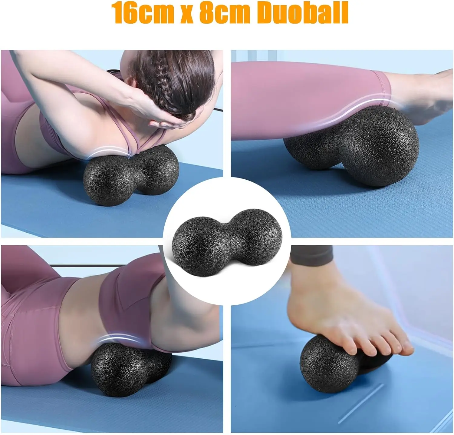 5 in 1 Foam Roller Massage Balls Set for Shoulders/Trigger Point/Myofascial Release Muscle Strengthening & Recovery Kit