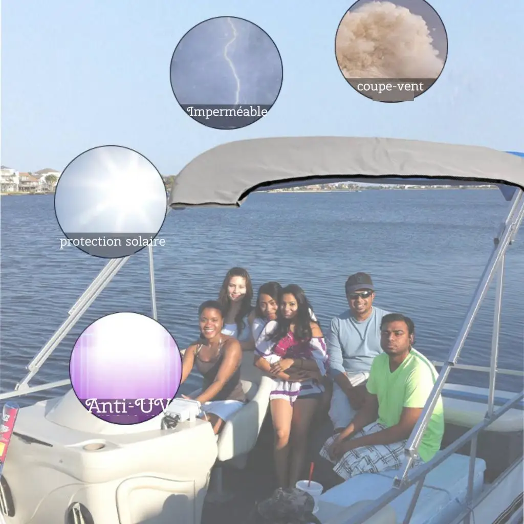 Bimini Top Storage Boot with Double Row Stitching 600D Oxford for Marine Boats