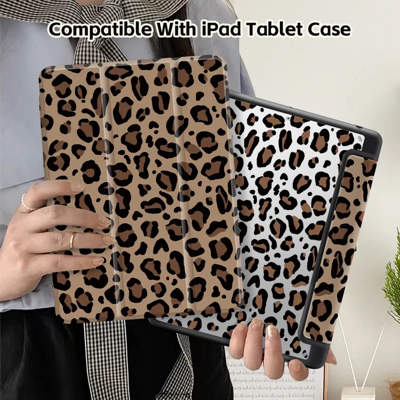 Case For iPad 10.2/10.5/Pro11/10Th/10.9/12.9/Air6/5/4/Mini6,Support Sleep Wake-Up,Double-Sided Printing With Pen Slot Design