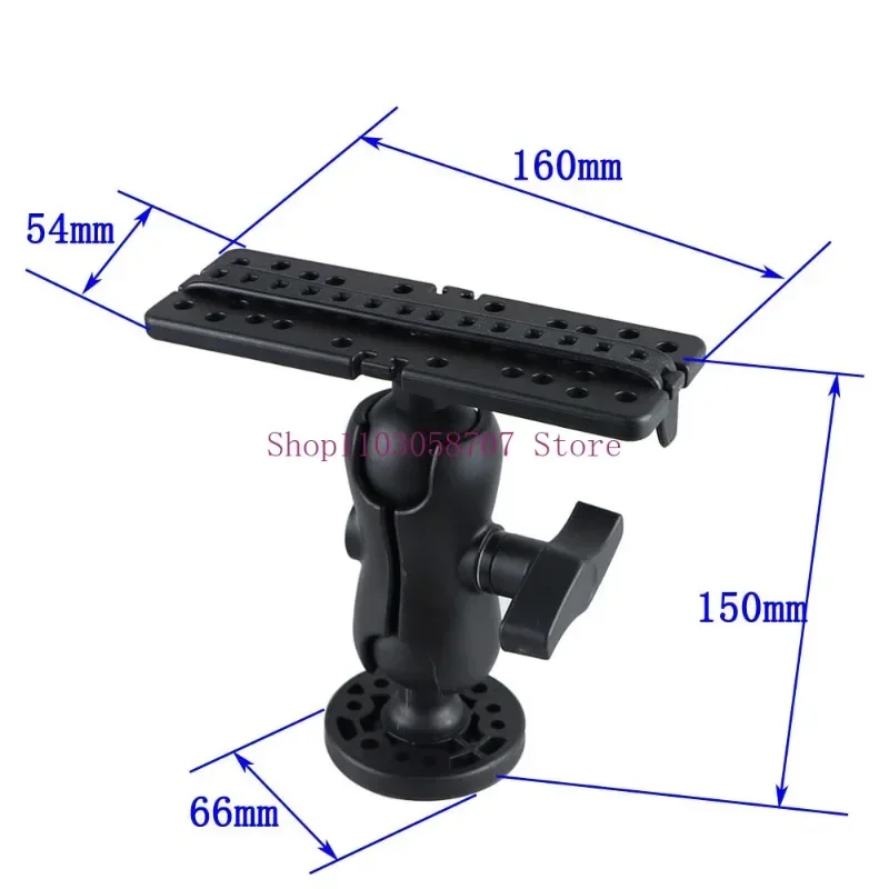 Yacht Bracket Fish Finder GPS Bracket Premounting Plate 360 Degree Rotation Fish Probe Fixed Bracket