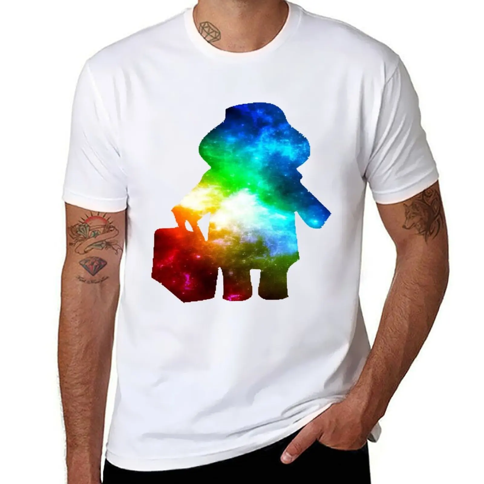 

Rainbow galaxy bear T-Shirt man t shirt cotton high quality man t shirt cotton man t shirts graphic T-shirt