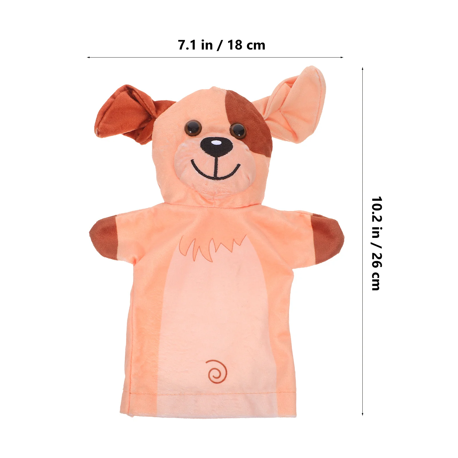 Marioneta de mano de animales de granja, perro bonito, suave, interactivo, para contar historias, suministros para el aula, juguetes de animales para niños pequeños