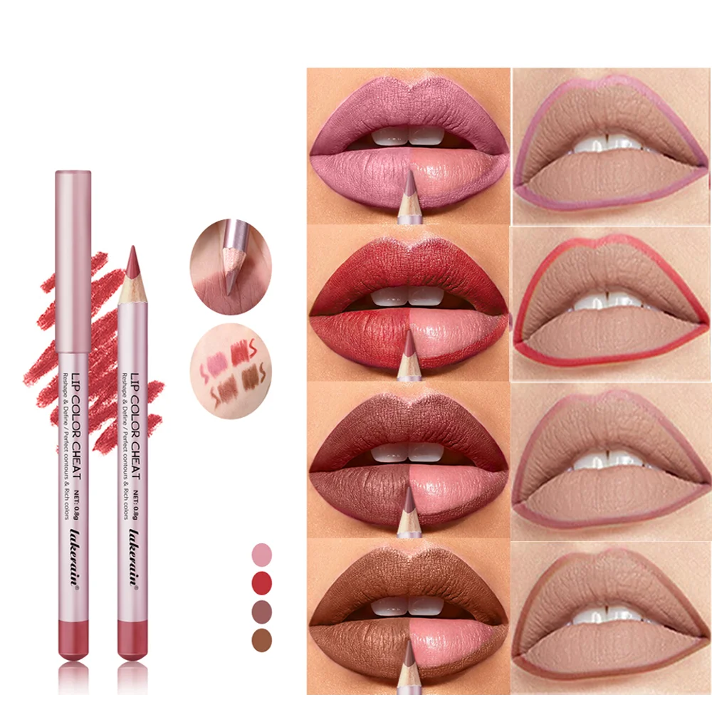 Matita per labbra impermeabile a lunga durata Matita per labbra Colore Cheat Modellatura precisa Idratante Liscio Crea cosmetici sexy a forma di labbra