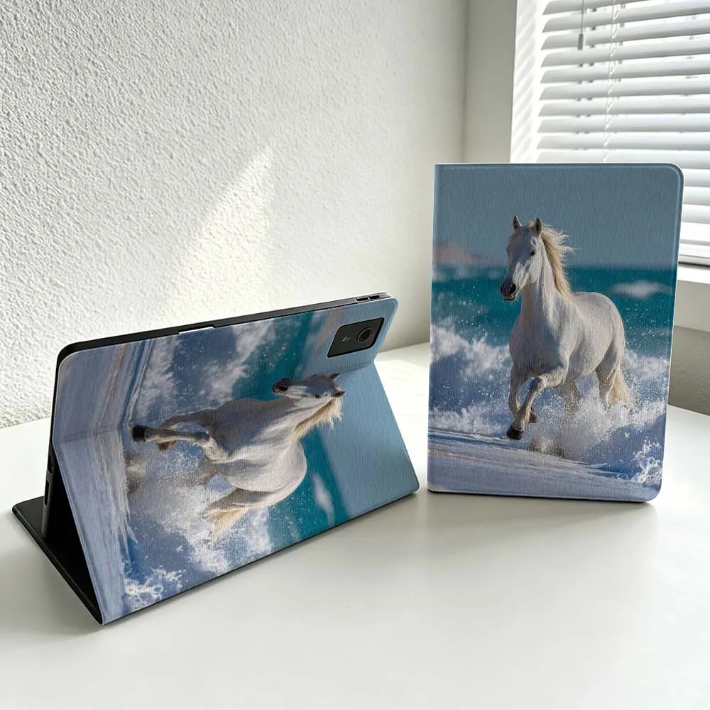 White Horse Running Beach For Lenovo Xiaoxin Lenovo Tab Pad Pro Plus K11 P12 M10 Legion Y900 Soft Inch Tablet Case Cover