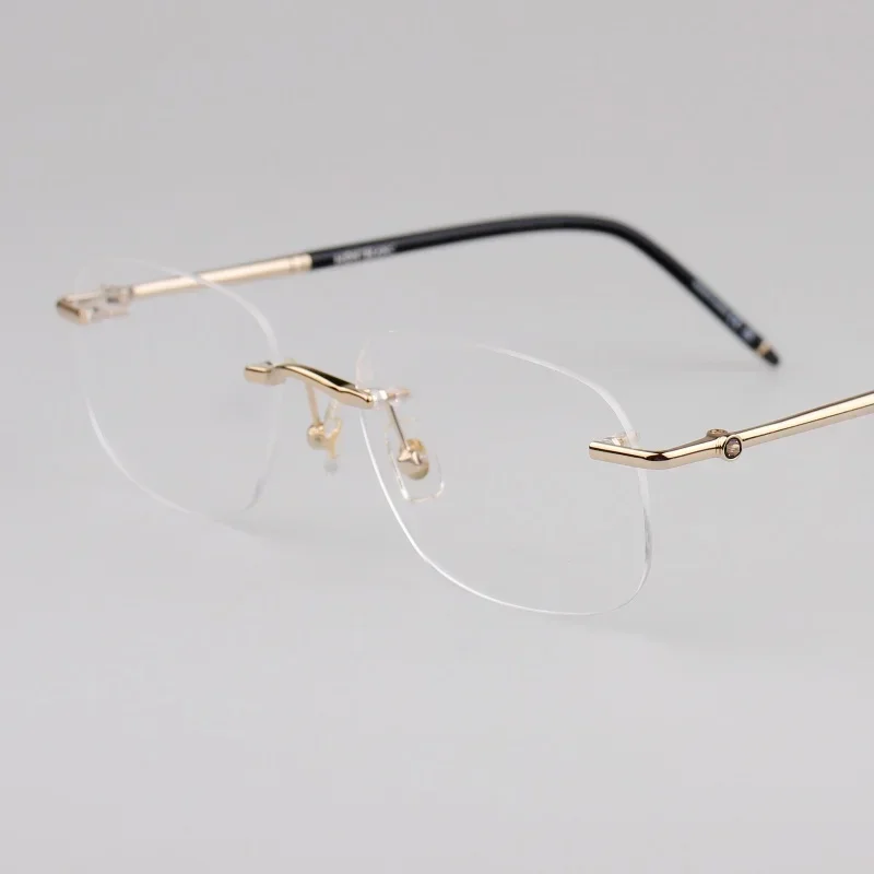 0071 Luxury brand glasses, fashionable classic frameless design, glasses frame designer and fashion influencer's choice