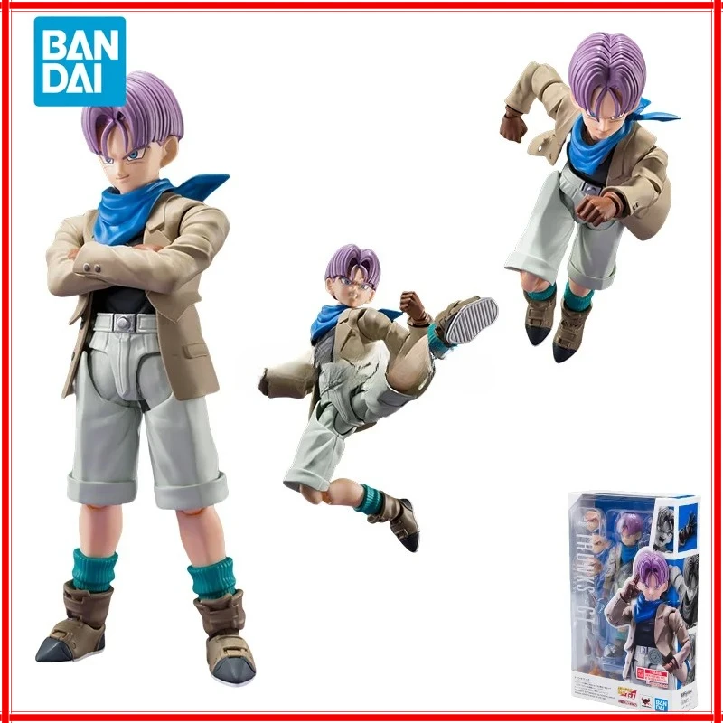 

Spot Direct Delivery Bandai Original Dragon Ball GT Anime SHF TRUNKS-GT Action Figure Toys Collectible Model for Children Gift