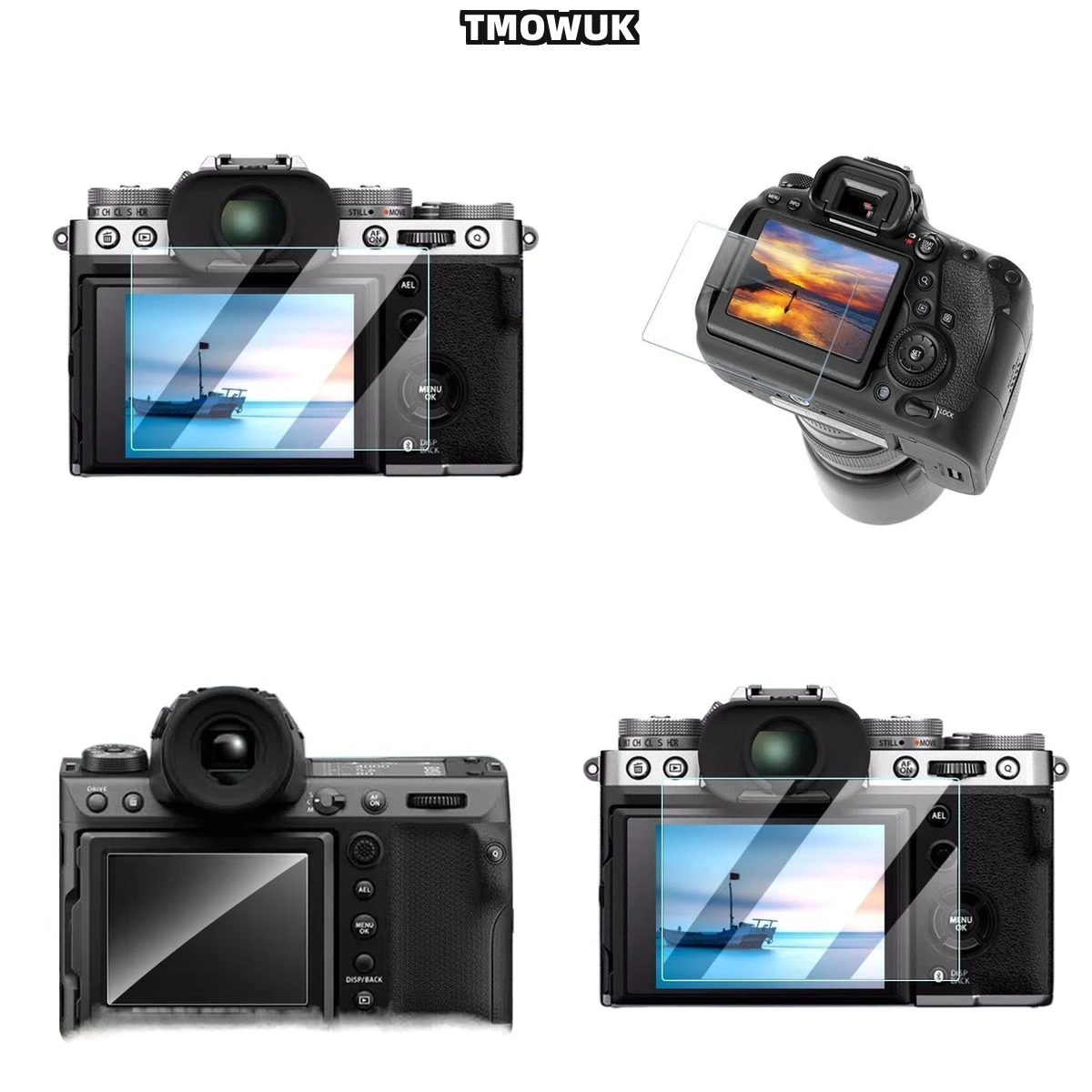 

For Fujifilm X-A7 XT2 HD Clear Tempered Glass Screen Protector 9H Hardness Anti-Scratch Film