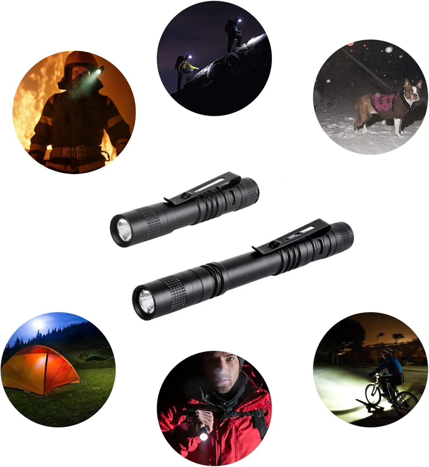 1 قطعة مصباح يدوي LED محمول القلم الشعلة مصباح كليب ضوء صغير Penlight-نمطان للاختيار من بينها