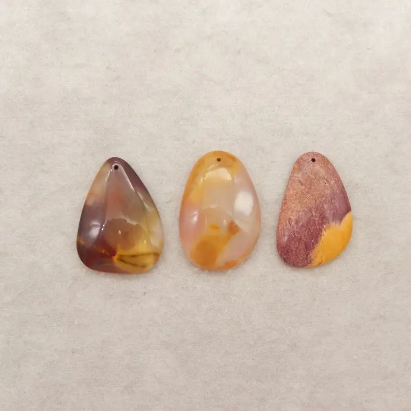 

3 шт. ручной работы полированные подвески-капли Mookite Jasper натуральный многоцветный драгоценный камень для ювелирных изделий в стиле бохо и ремесленных дизайнов