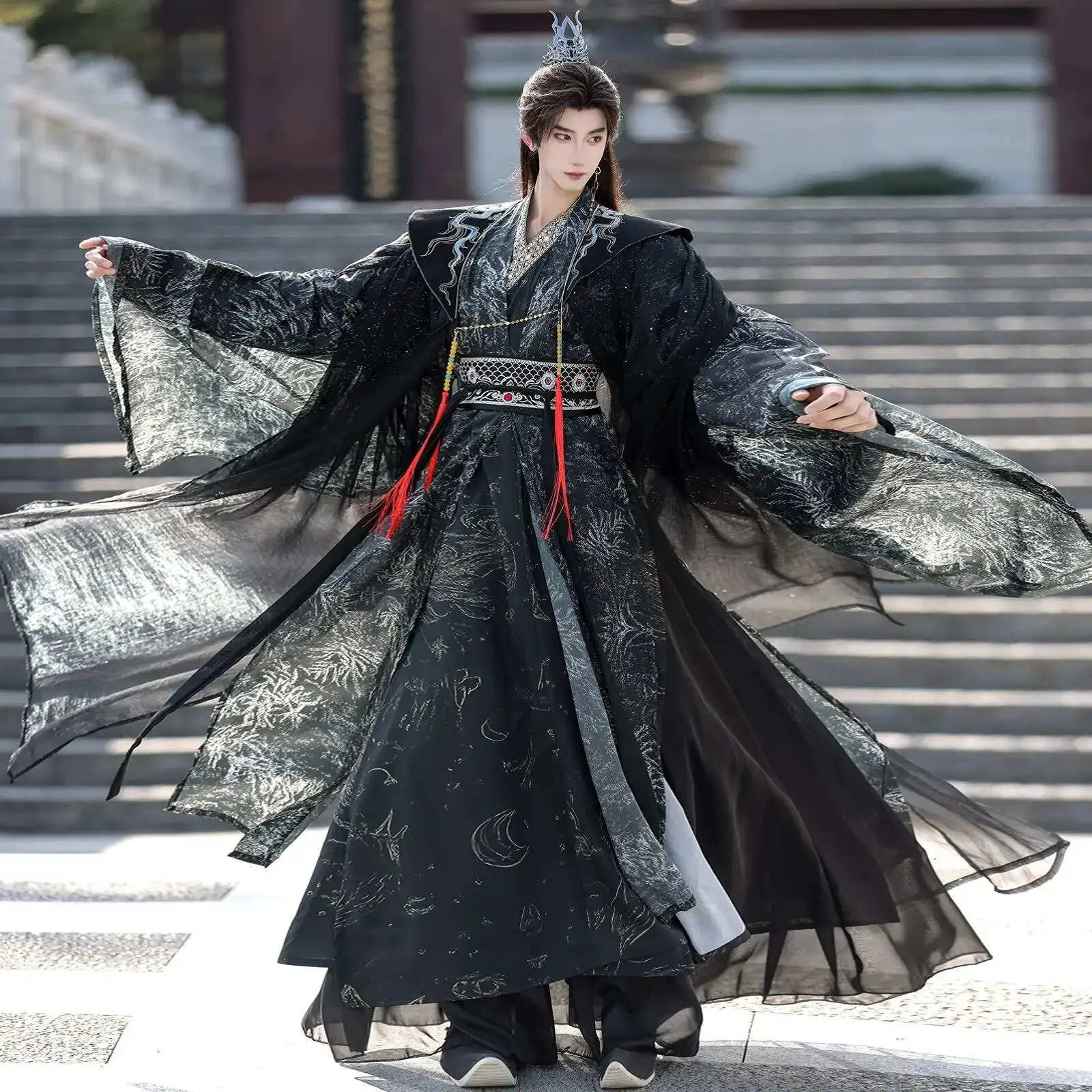 Original 2026 Hanfu Men Women Style Dark Traditional Ethnic Clothing Film And Television Fantasy Style Robe Ancient Costume view 2