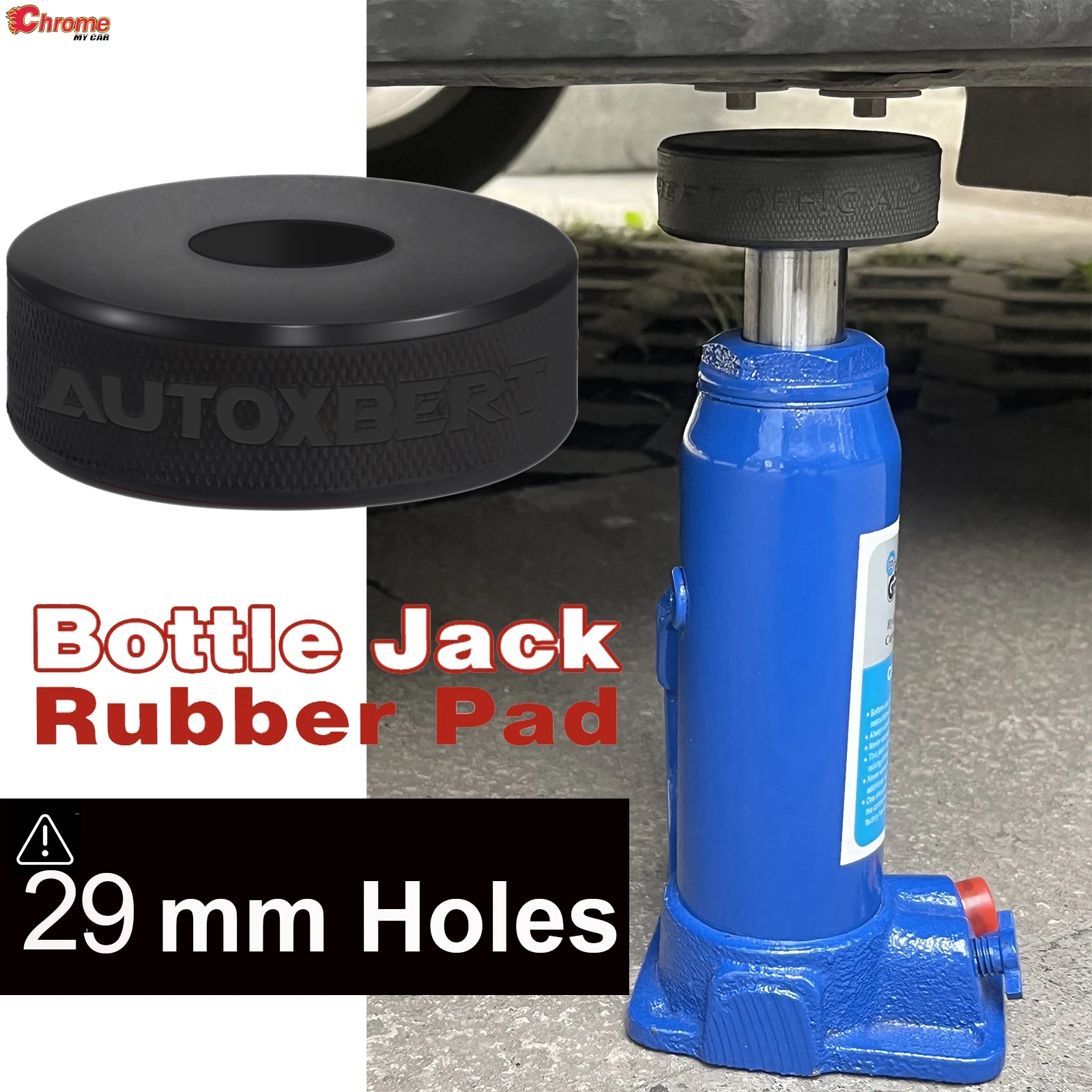 Rubber Jack Pad Lift Car Damage Protection Removal Repair Tool For 5-8 Ton Bottle Jacks Auto Accessories 29mm Hole On Bottom