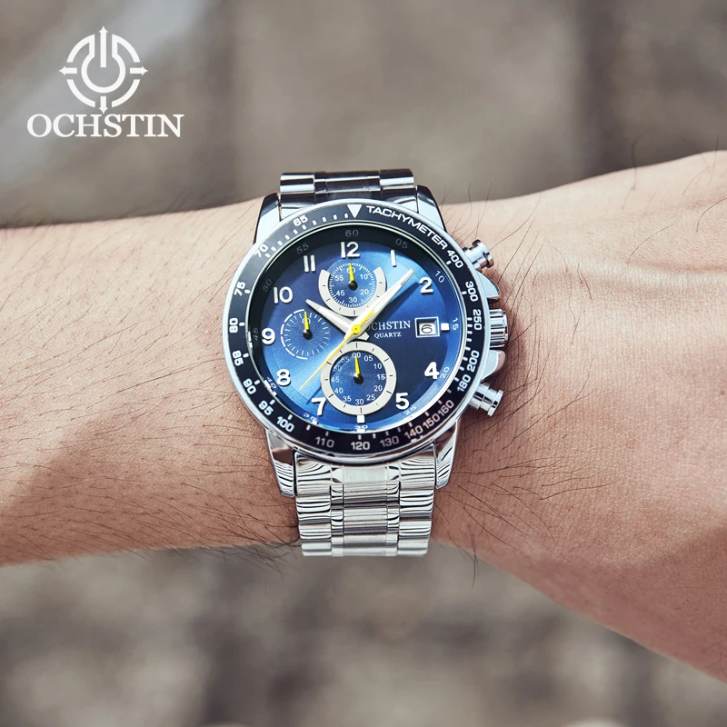 Ochstin 2024 Pilot Series Sports Street Style Multi functional Quartz Movement Waterproof Watch Men's Quartz Watch