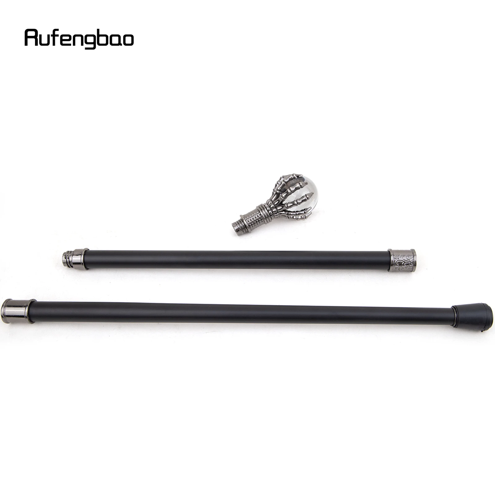 كرة زجاجية شفافة Steampunk قصب عصا زخرفية شهم فاخر كروسييه مقبض عصا للمشي أداء المرحلة قصب 93 سنتيمتر