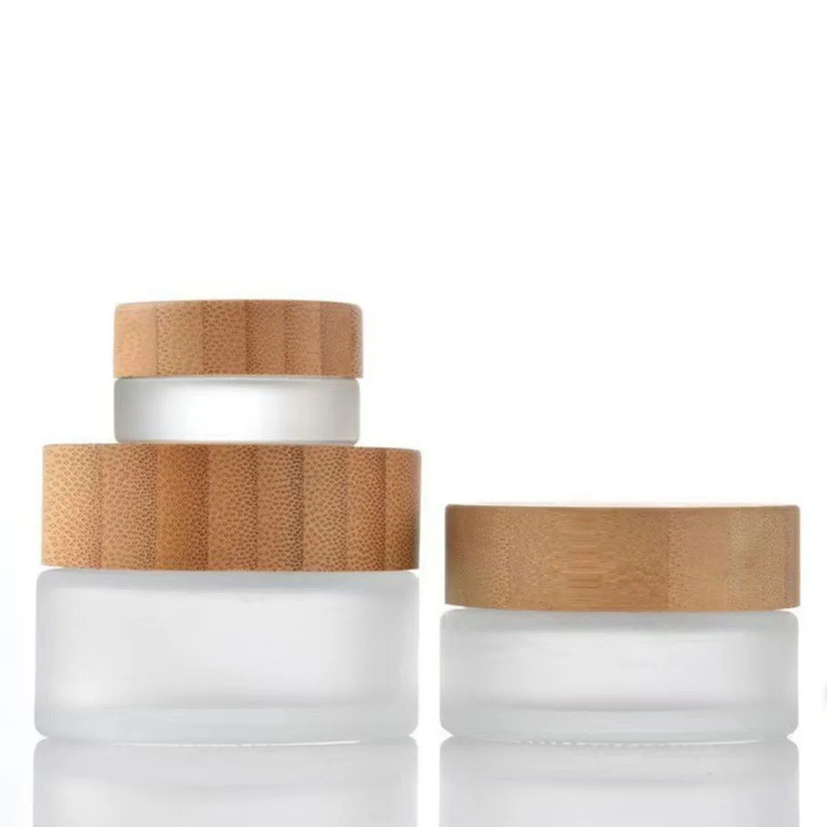 

10X 30g/50g/100g Glass Matte Clear Cosmetic Face Cream Refill Bottles Lip Balm Sample Lotion Gel Container Empty Makeup Jar Pot