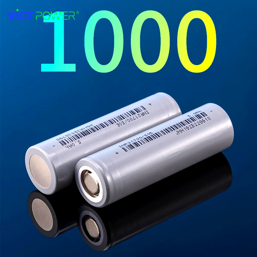 Victpower Inr21700 50E Battery Rechargeable Battery 3.7V 5000Mah 15A Power Li-Ion High Discharge Batteries for Electrical Tools