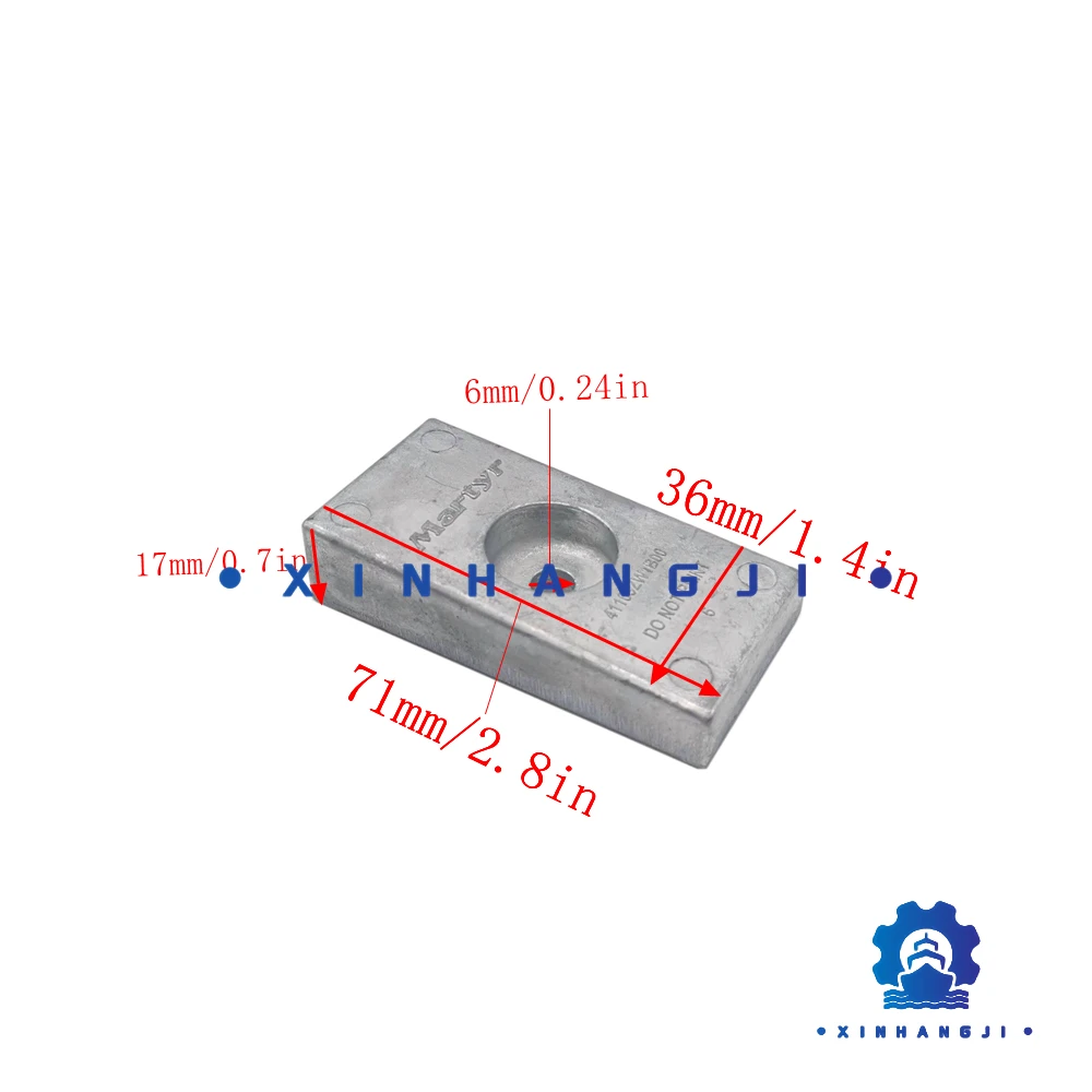 41109-ZW1 Zinc Anode Side Pocket For Honda Outboard Motor 4T BF60-BF225 ;41109-ZW1-03; 41109-ZW1-B00