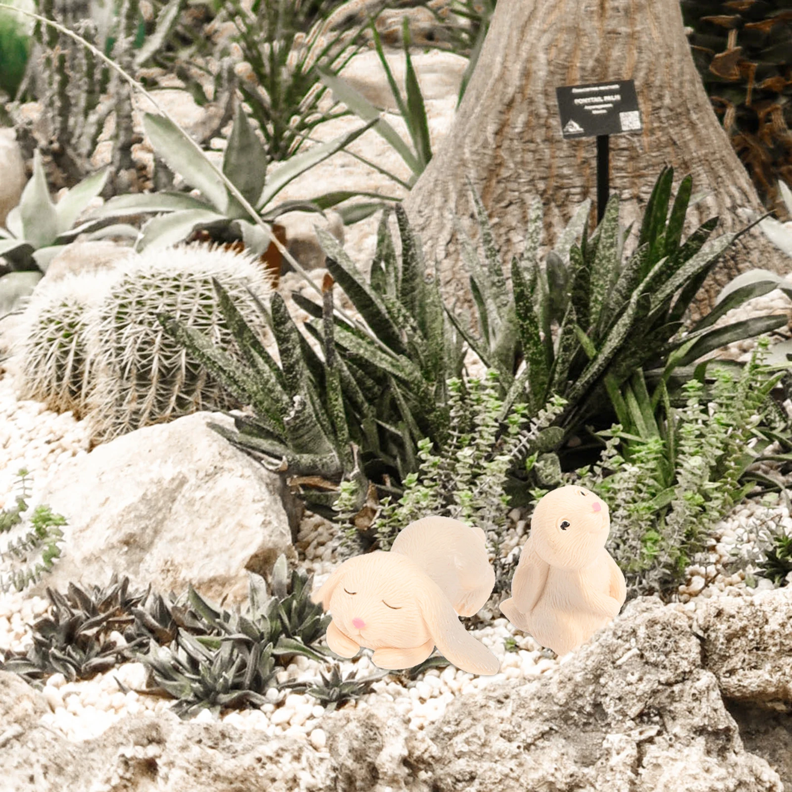 

8 Pcs Bunny Rabbit Decorative naments Mini L scaping Garden Patio Balcony Flowerpot Accessories Rustic Micro Decorations