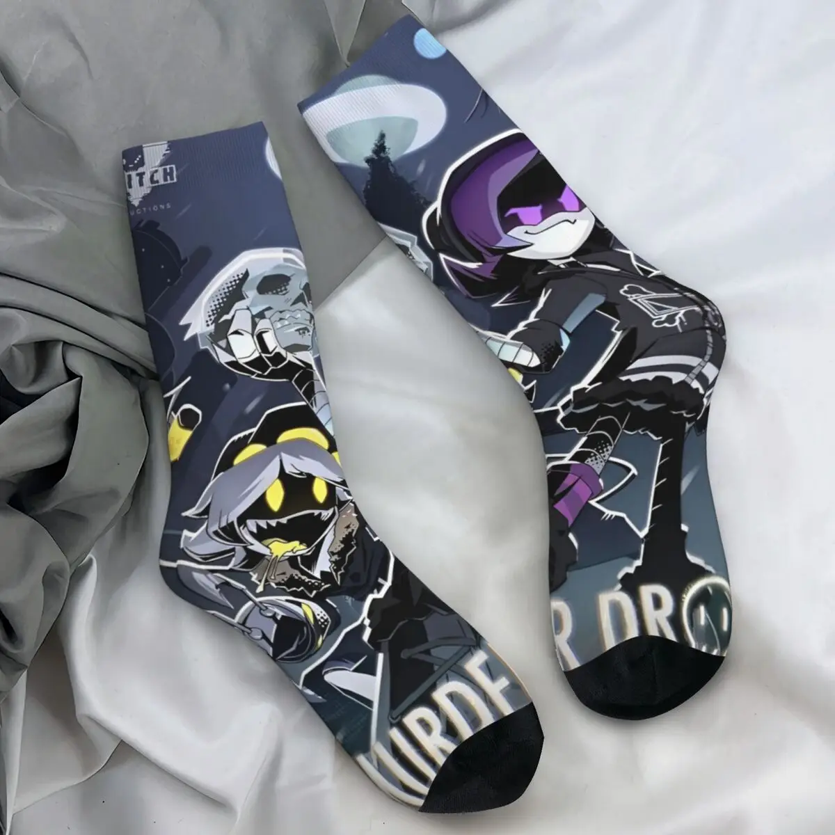 Robot Murder Drones V Uzi Socks Korean Stockings Men Medium Soft Running Sports Socks Spring Graphic Anti Bacterial Socks