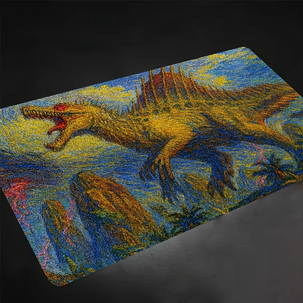 Tapis de jeu Etali Original Conqueror Dinosaur, adapté aux jeux de cartes à collectionner et aux jeux de société. Le tapis en caoutchouc antidérapant