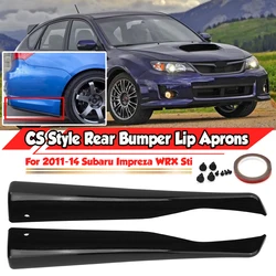 Car Rear Bumper Lip Diffuser Aprons Spats Splitters Cover Trim Black For Subaru Impreza WRX Sti CS Style 2011-2014