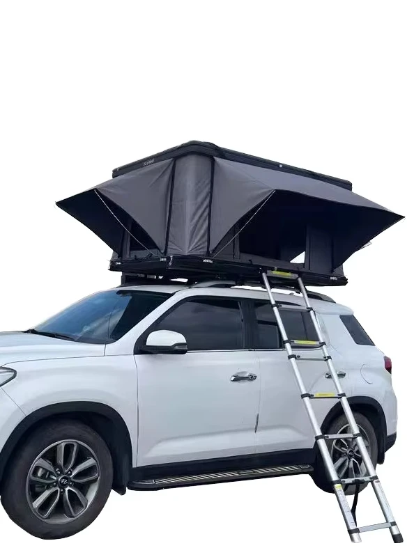 Applicable to Roof Tent with Solar Panel Oxford Waterproof Camping Folding Triangle Aluminum Alloy SUV to Build and Quick t