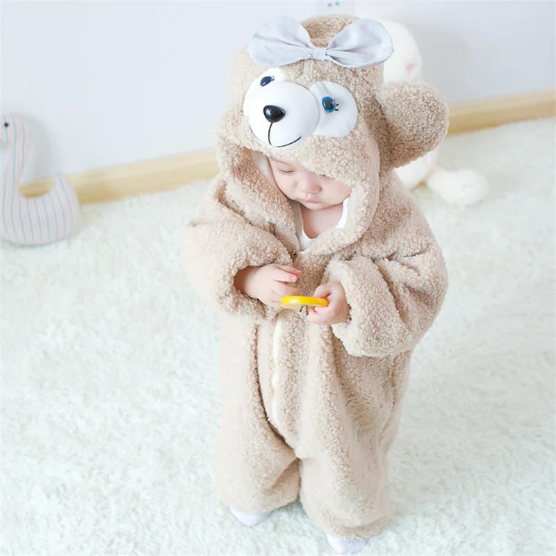 Cosplay Bear Baby Clothes Boy Girl Romper Onesie Newborn Baby Halloween kawaii Suit Bodysuits Infant Winter Soft Outfit Rompers