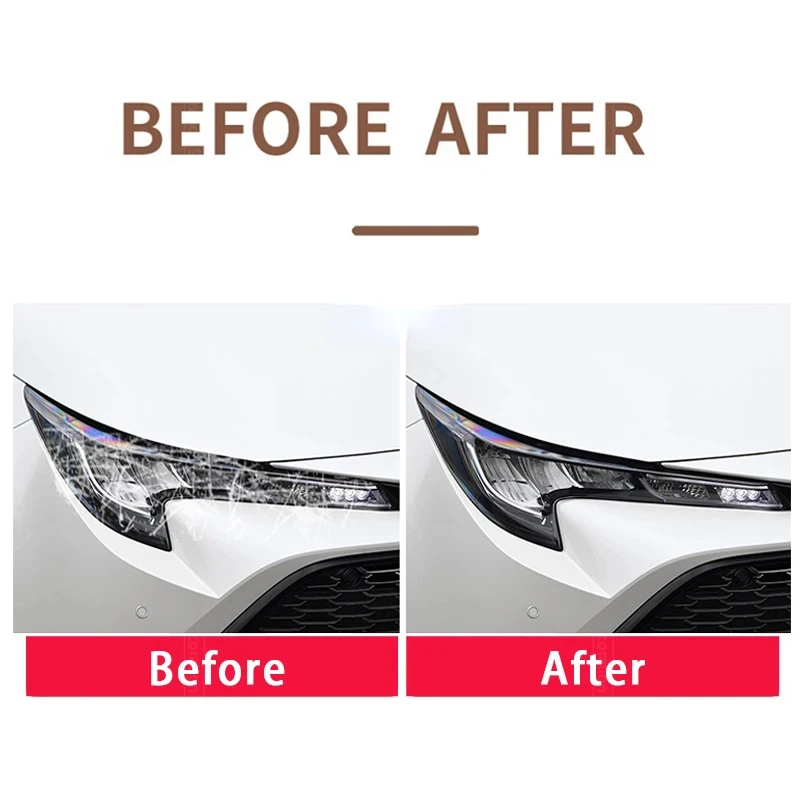 For HYUNDAI ELANTRA 2017-2021 Accessories Front Headlamp Restoration Transparent Black TPU Sticker Car Headlight Protective Film