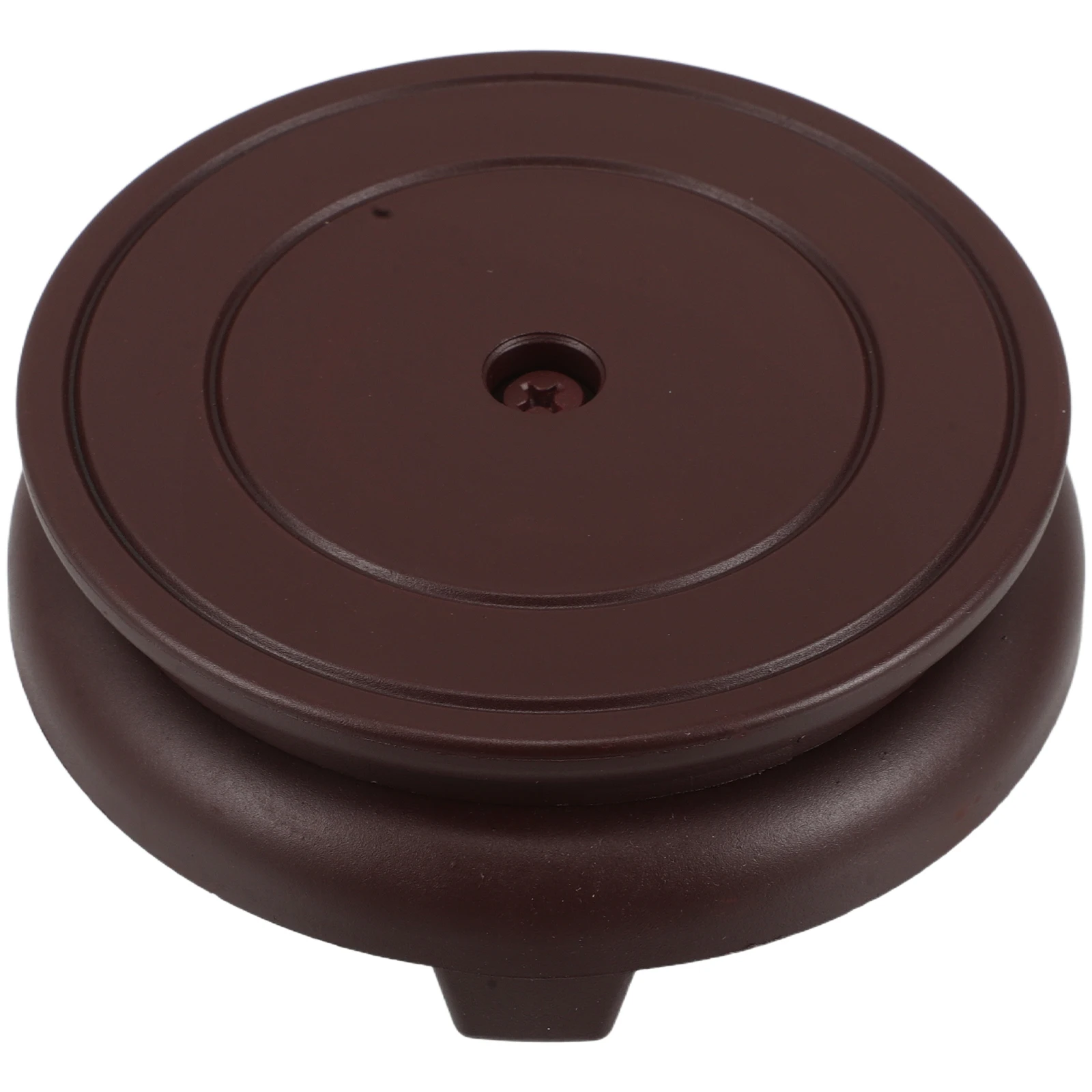 

Flower Pot Base 10Cm Red Faux Wood Resin Stand For Vase Bonsai Teapot Crystal Ball Display Indoor Decorative Plant Holder