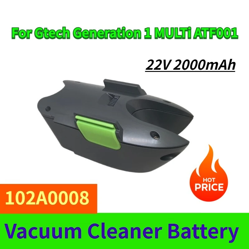 

22V 2000mAh Vacuum Cleaner Battery 102A0008 for Gtech Generation 1 MULTi ATF001