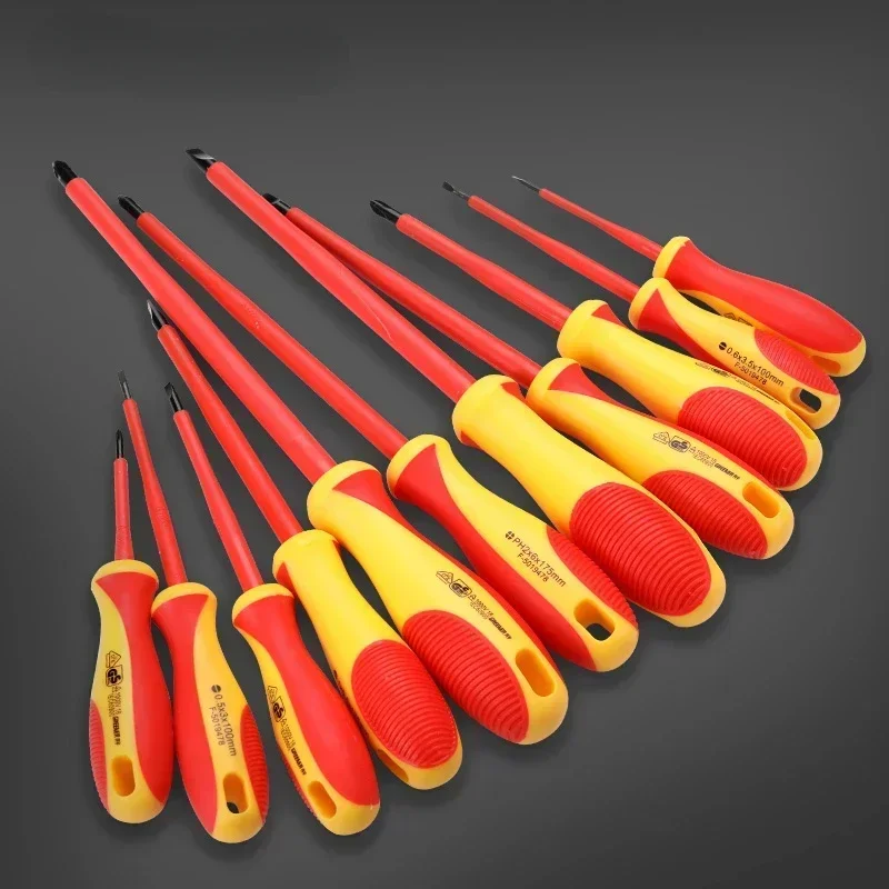 Profession TOOL VDE Insulated Electrician Screwdriver 1000V S2 Magnetic Electrical Screw Driver Wire Stripper Tool Bit Set Kit