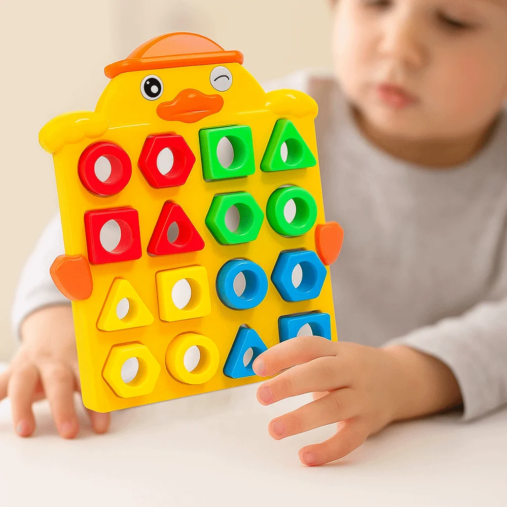 Puzzle Board Geometry Shape Matching Pattern Cognitive Montessori Shape Matching Board Game Portable DIY Color Recognition