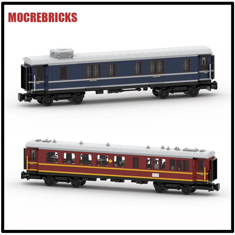 

Express Train Carriages Passenger Coach Sets City Transport Vehicles MOC Technology Building Blocks Puzzle Toys Kid's Xmas Gifts