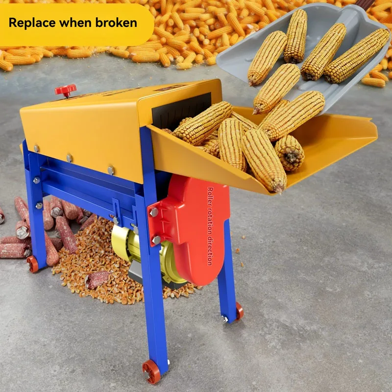 Automatic Maize Threshing Machine 220V 50Hz Copper Wire Motor High Efficiency Corn Sheller For Home And Small Farm Corn Harvest