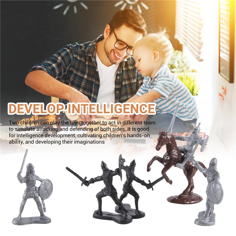 ODIES-52 шт./пакет, средневековая кавалерия, боевая лошадь, модель солдата, римский солдат, древняя средневековая модель воина, экшн-фигурки