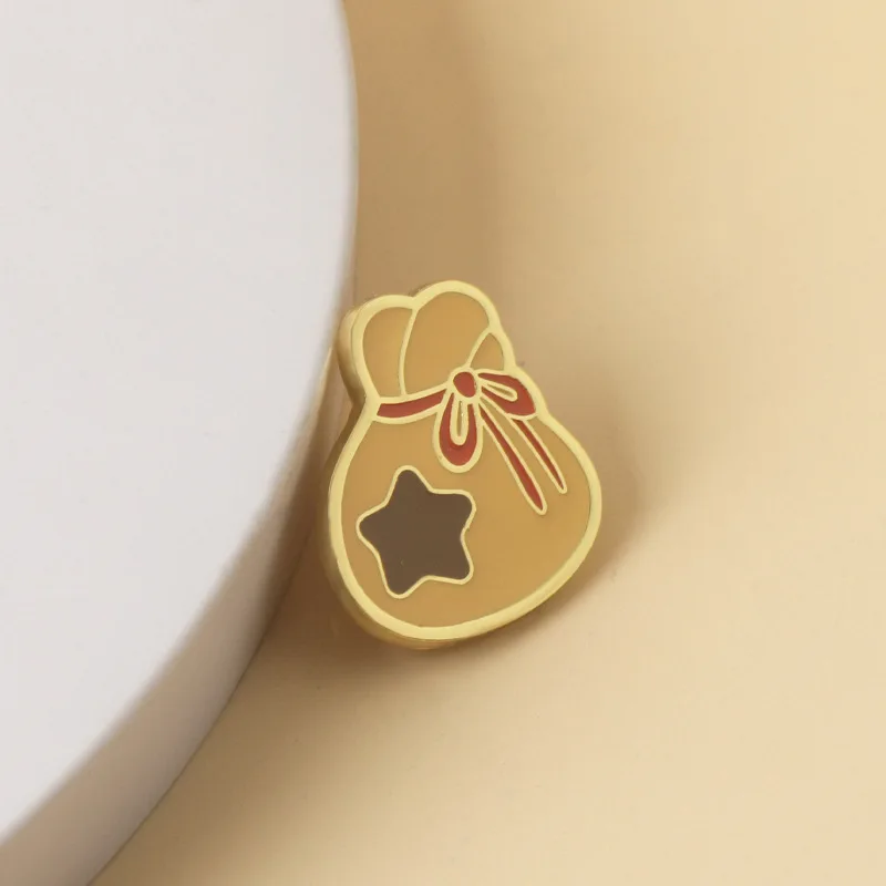 Cartoon Animal Cross Brooch For Backpacks Badges Game Money Purse And Leaf Enamel Pins Badge COS Accessories Brooches Gift image 2