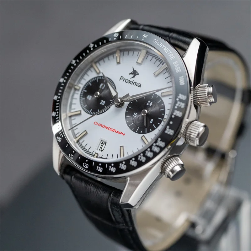 Próxima hombres cronógrafo reloj piloto relojes de cuarzo Panda reloj de pulsera militar 100M impermeable zafiro BGW-9 luminoso VK64 deporte