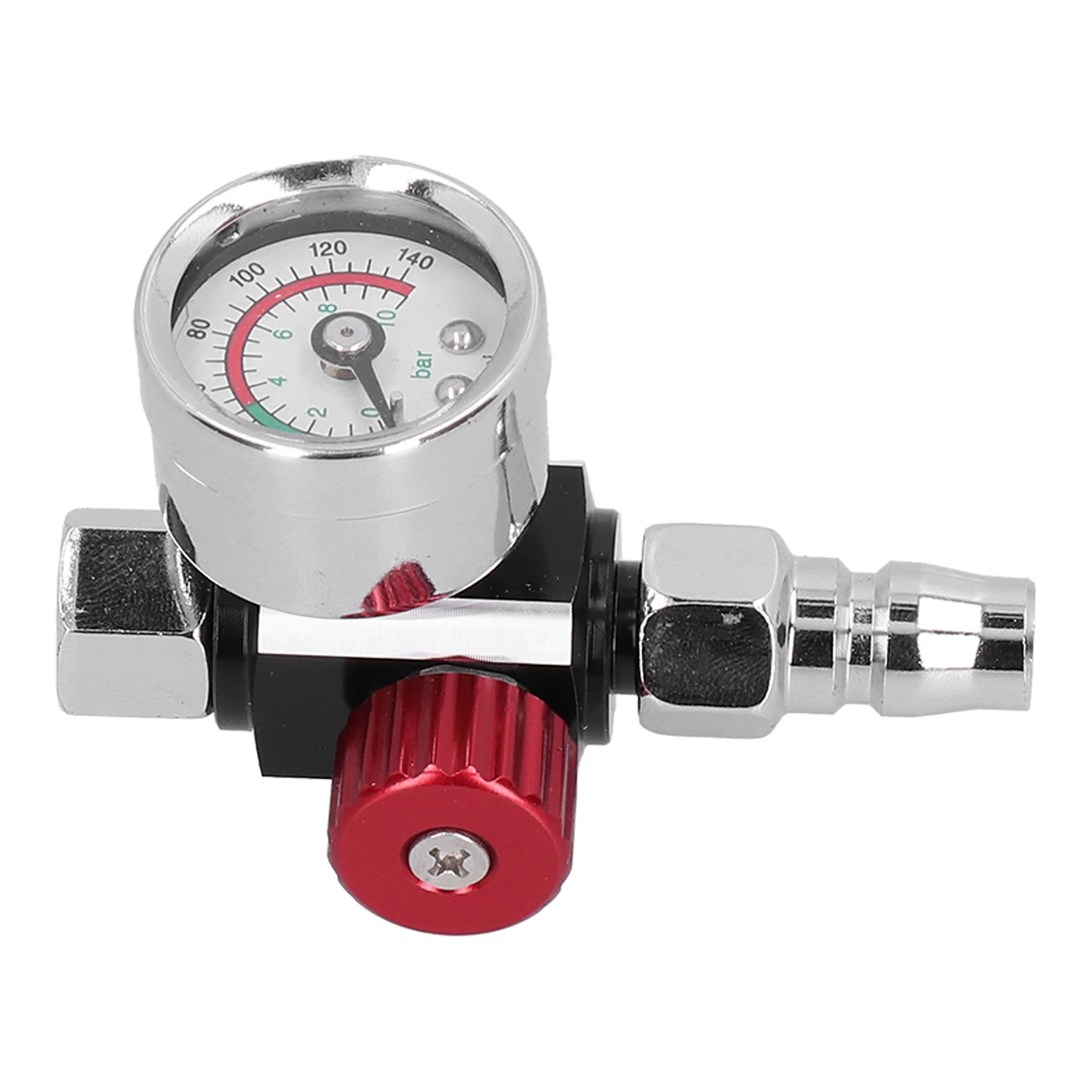 Paint Gun Air Adjusting Regulator G1/4in Thread Spray Paint Gun Air Pressure Regulator Pressure Regulating Adjusting Valve Gauge