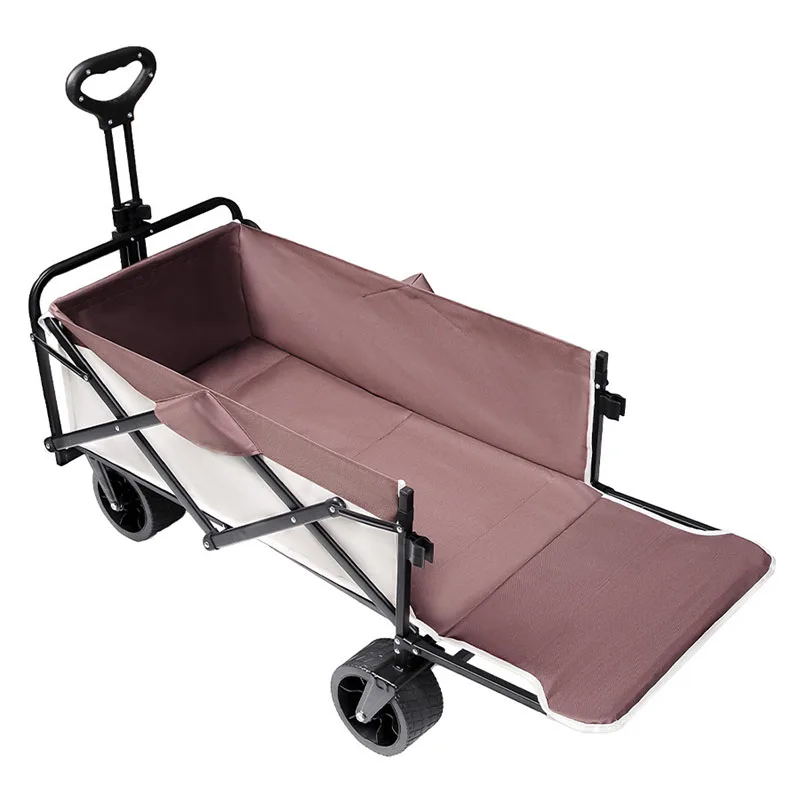 Outdoor Garden Util Fold Wagon Cart Collapsible Folding Utility Cart Heavy Duty Large Foldable Portable Picnic Beach Cart