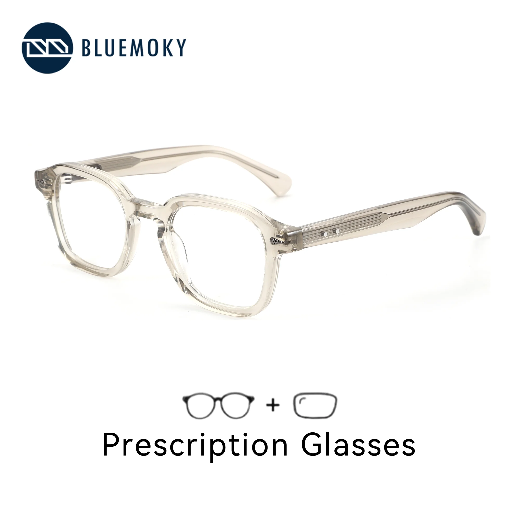 BLUEMOKY – lunettes de vue polygonales de taille XS pour hommes et femmes, en acétate, de qualité progressive, verres optiques pour myopie