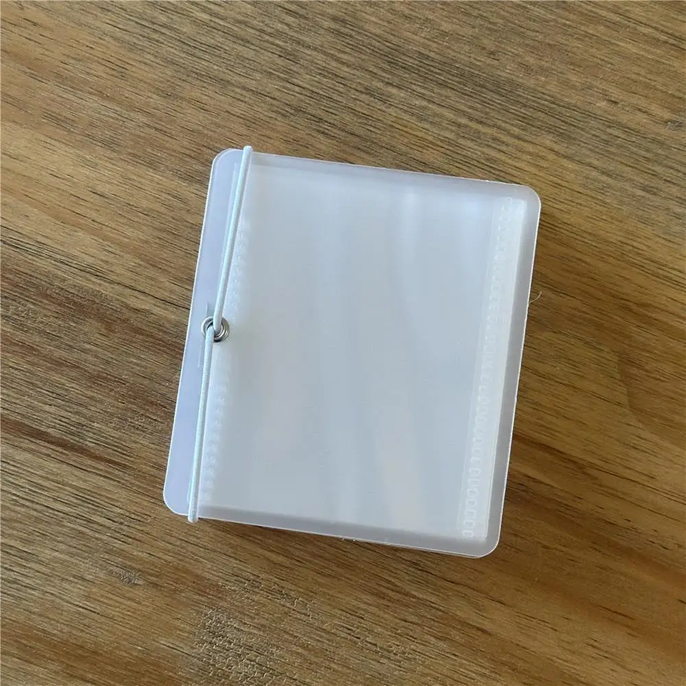 Mini Photo Album PP Transparent Frosted Folding Card Holder 10 Pockets 3inch Creative Organ Style Bus School Card Storage Case