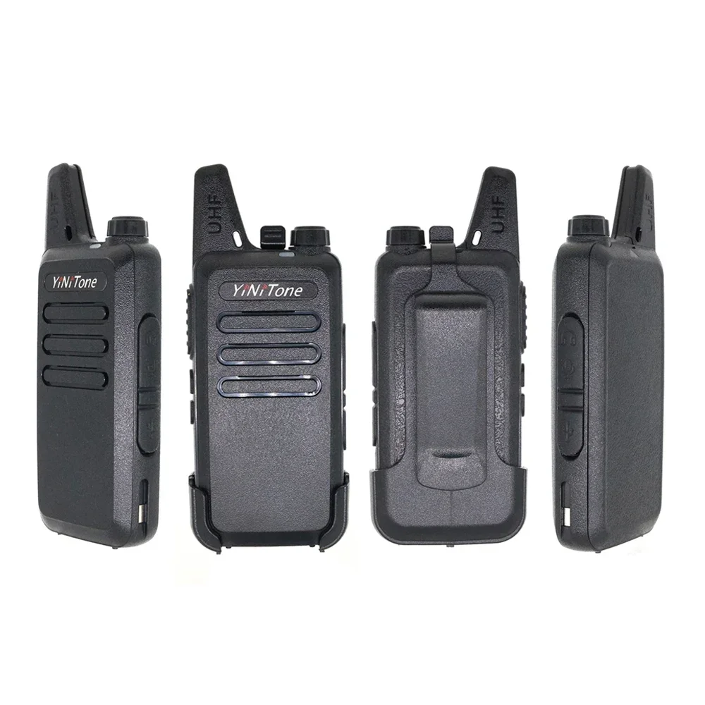 MINI-02 Mini Walkie Talkie 5W UHF 400-470MHz caricatore USB a 16 canali Radio bidirezionale portatile DMR Ham Radio RT22 ricetrasmettitore FM