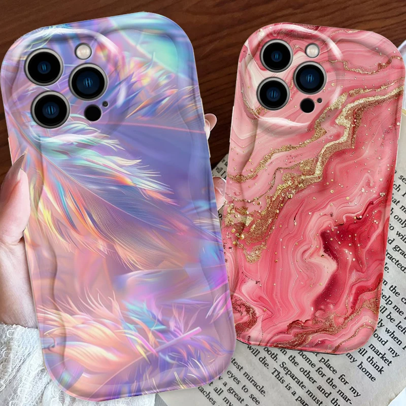 

Flowers Luxury Beautiful Art For Apple iPhone 15 14 13 12 11 XS XR X Pro Max Plus Wave Oil Soft Phone Case