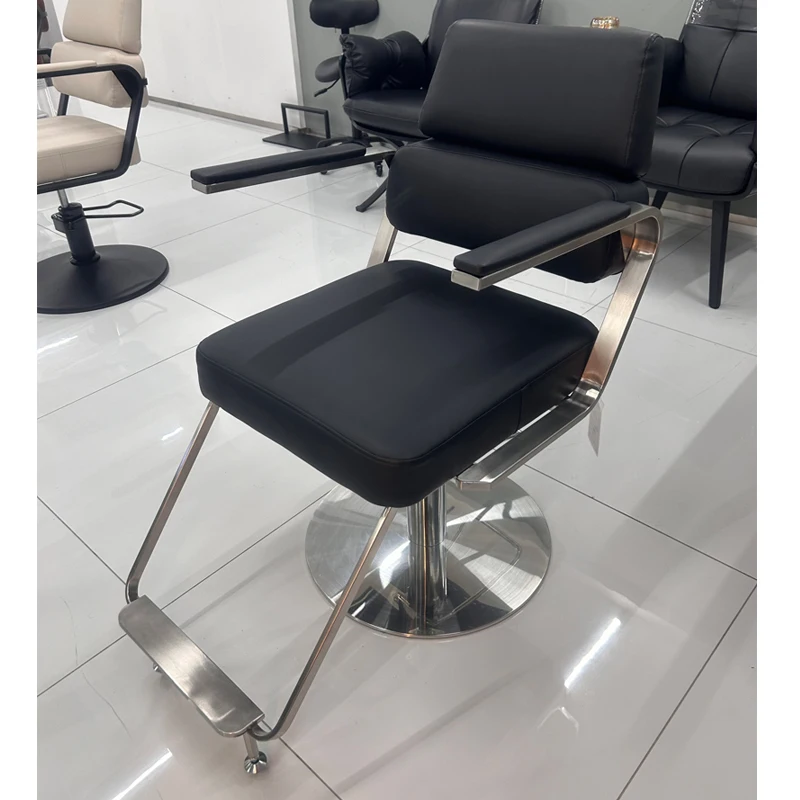 Barber shop hairdressing stainless steel hair chair salon special fashion Internet celebrity Douyin hot-selling cutting